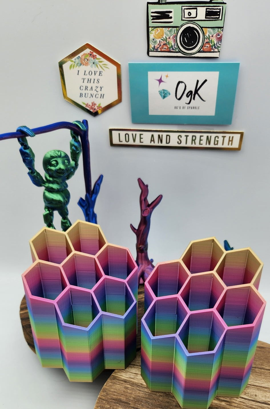7 Slot Honeycomb Pen Caddy