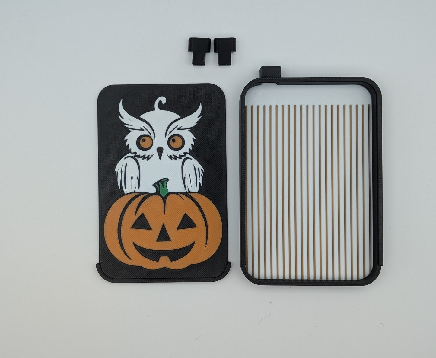 Halloween Owl and Pumpkin Diamond Art Tray
