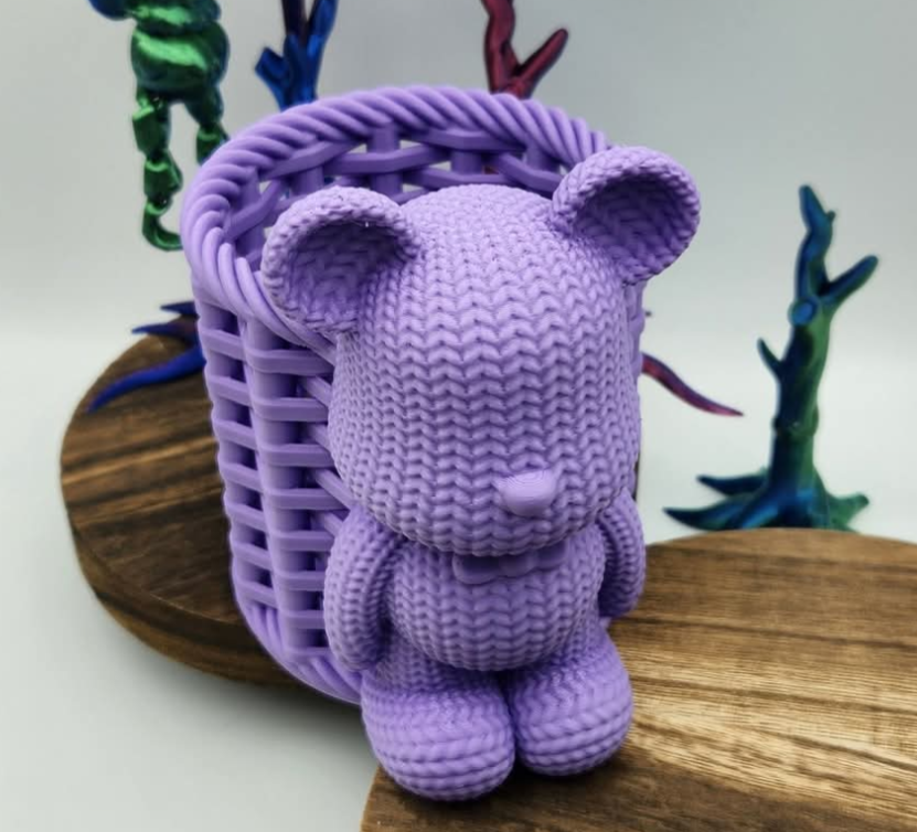 Knitted Bear Pen Caddy