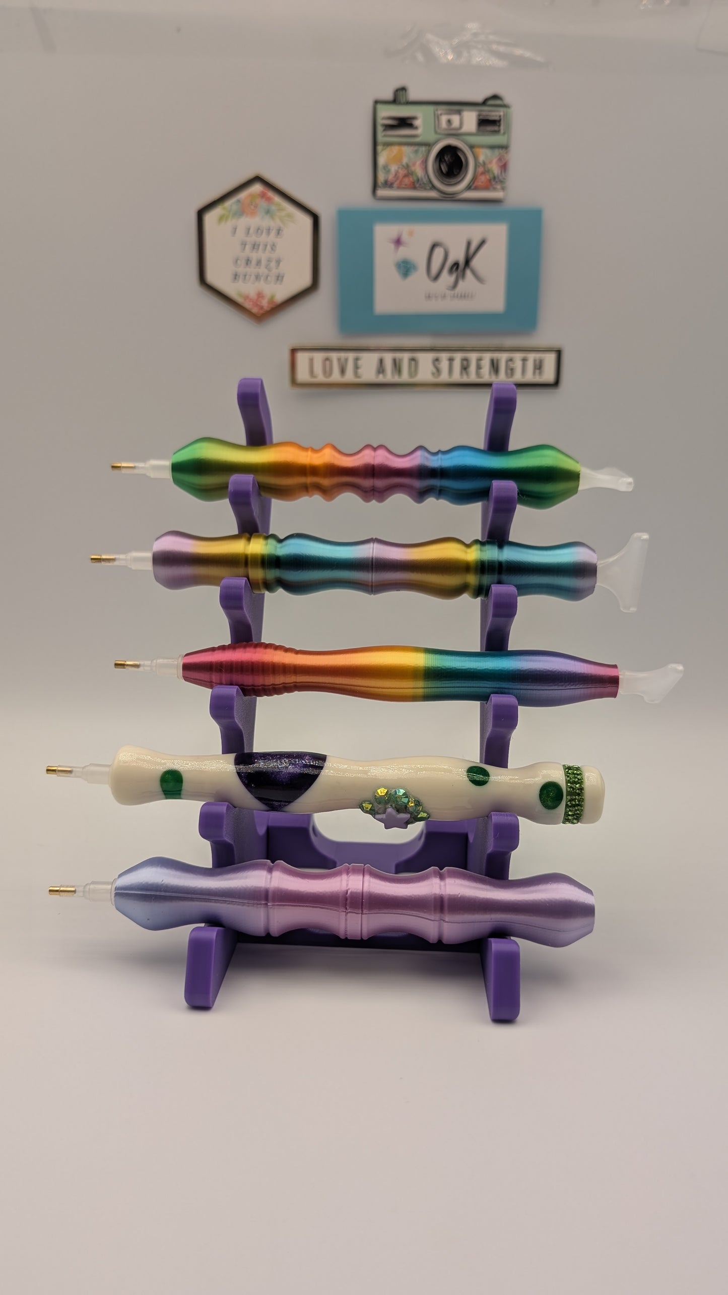 5 Slot Horizontal Diamond Pen Stand
