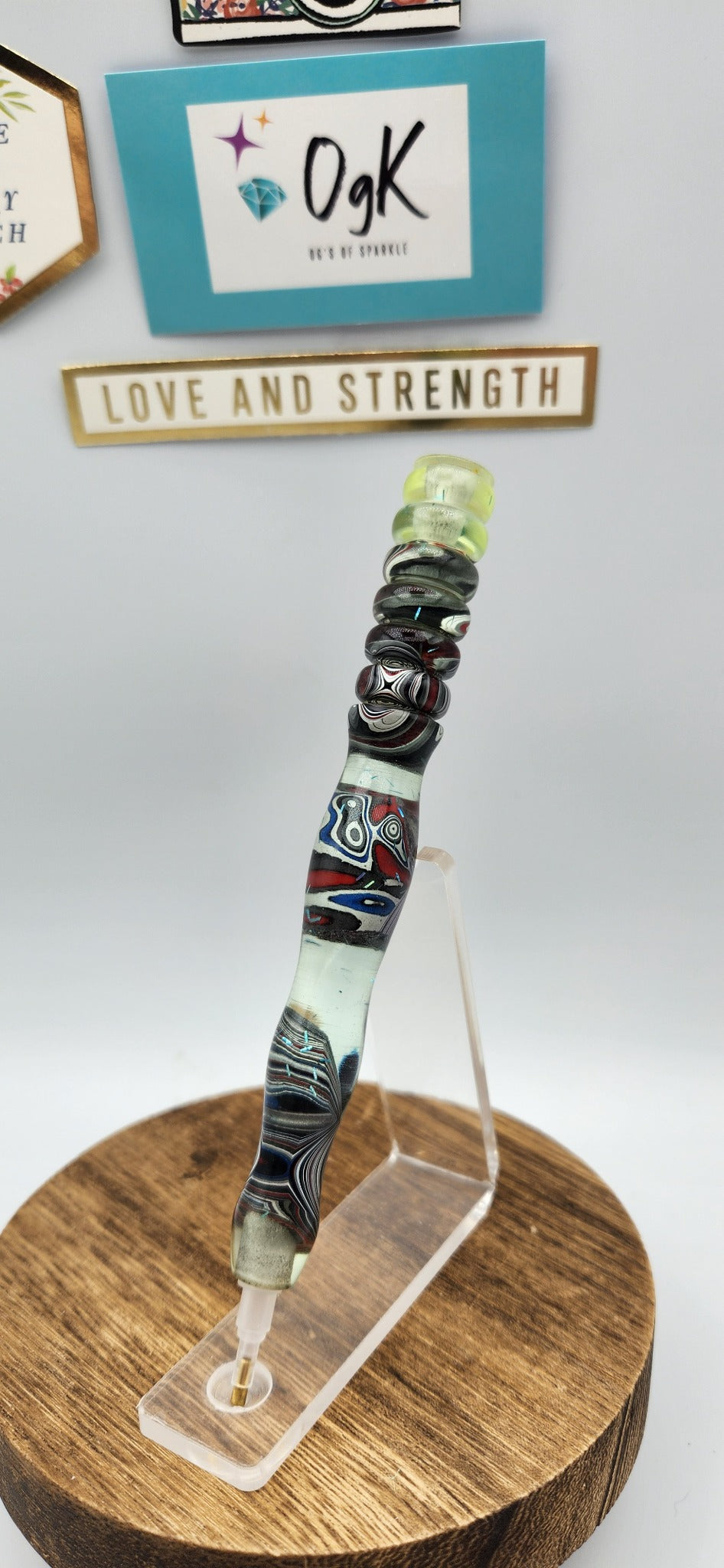 OgK Midnight Mosaic custom hand turned diamond painting pen