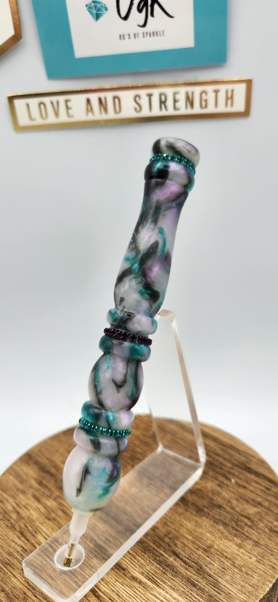OgK Northern Lights custom hand turned diamond painting pen