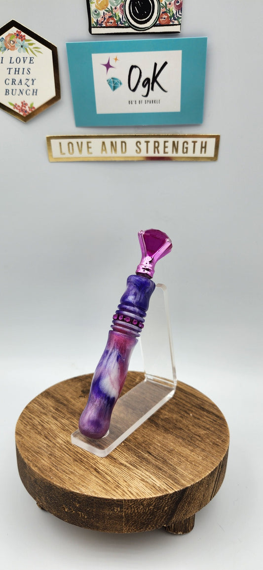 OgK Purple Jewel custom hand turned diamond painting pen