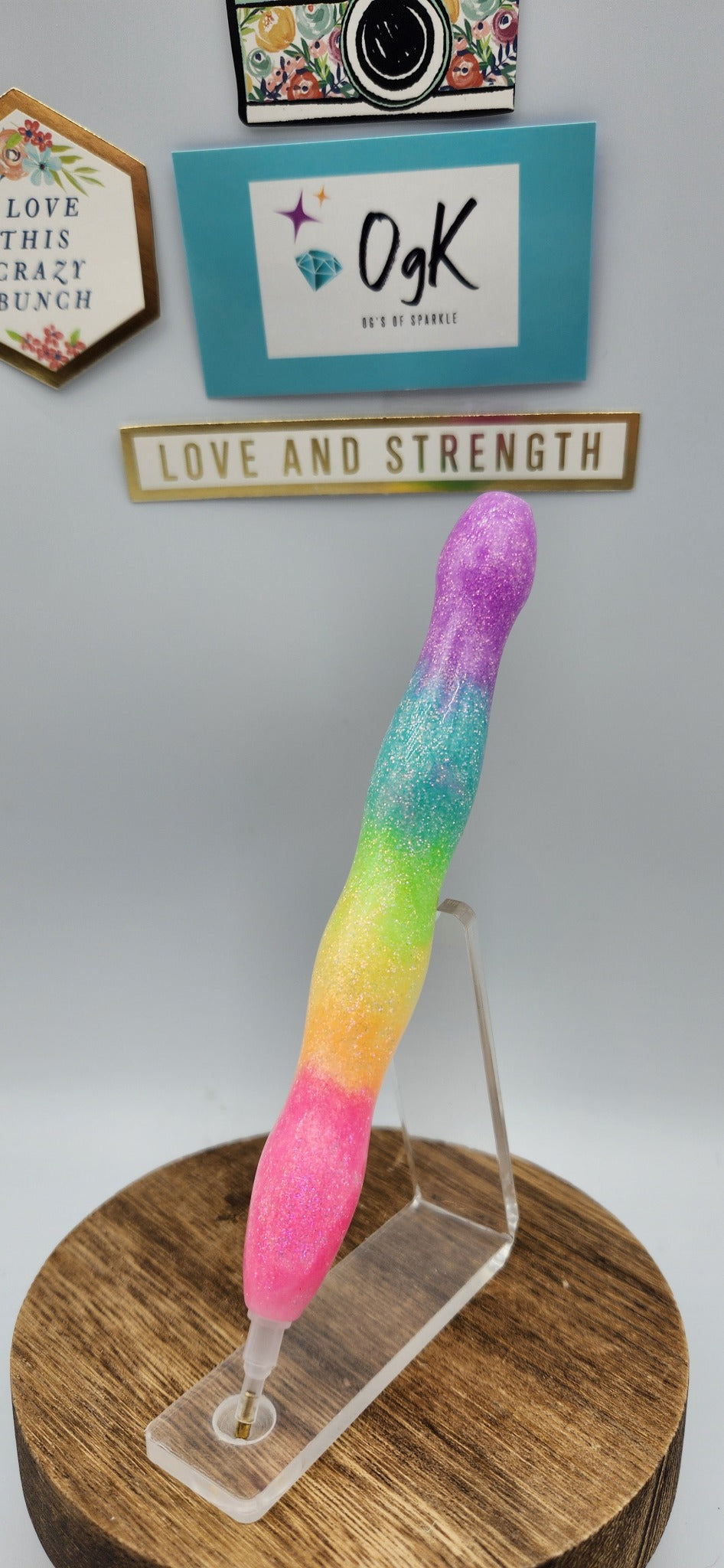 OgK Rainbow Sherbet custom hand turned diamond painting pen