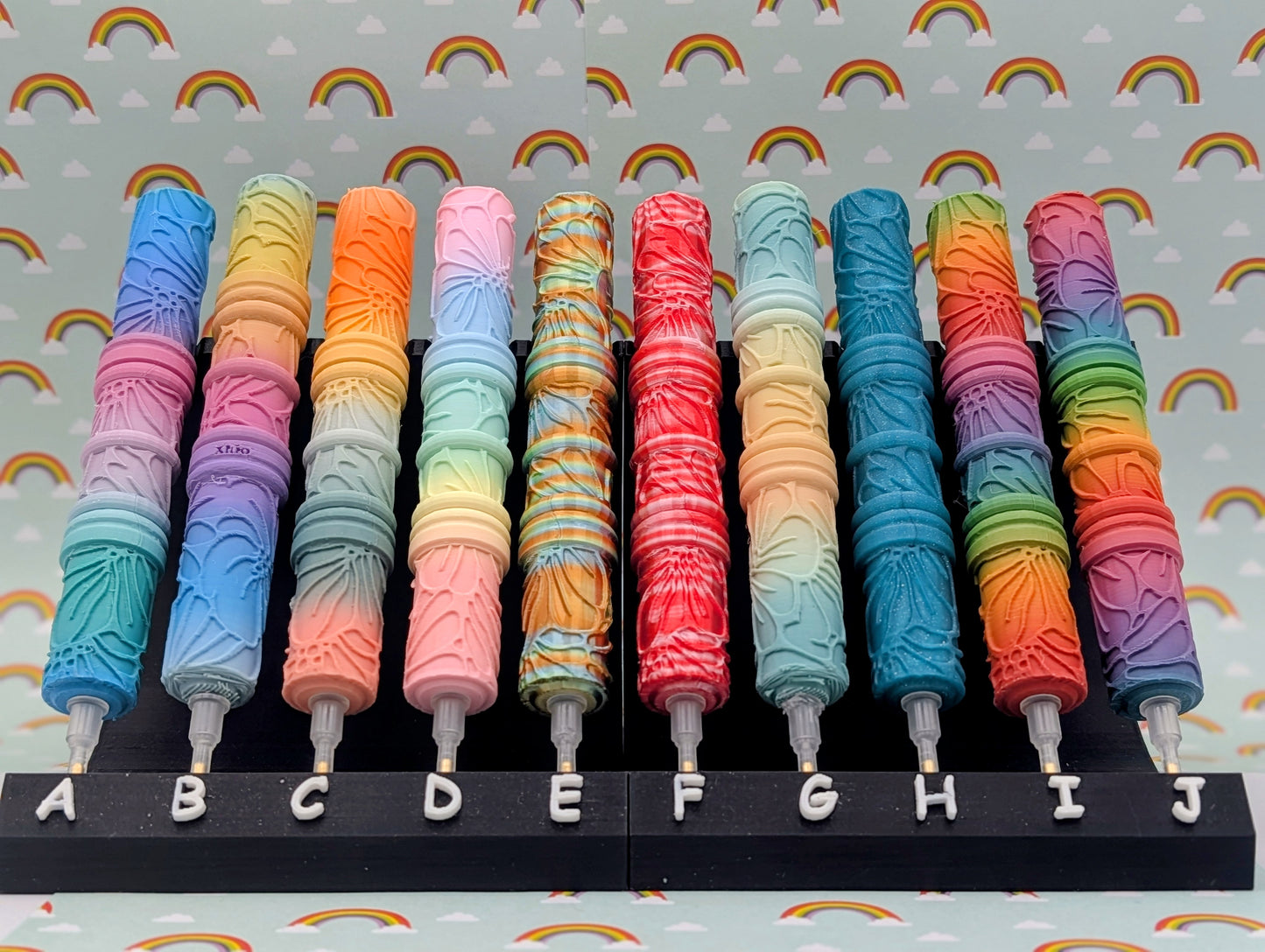 3D Printed Rainbow Flower Pen