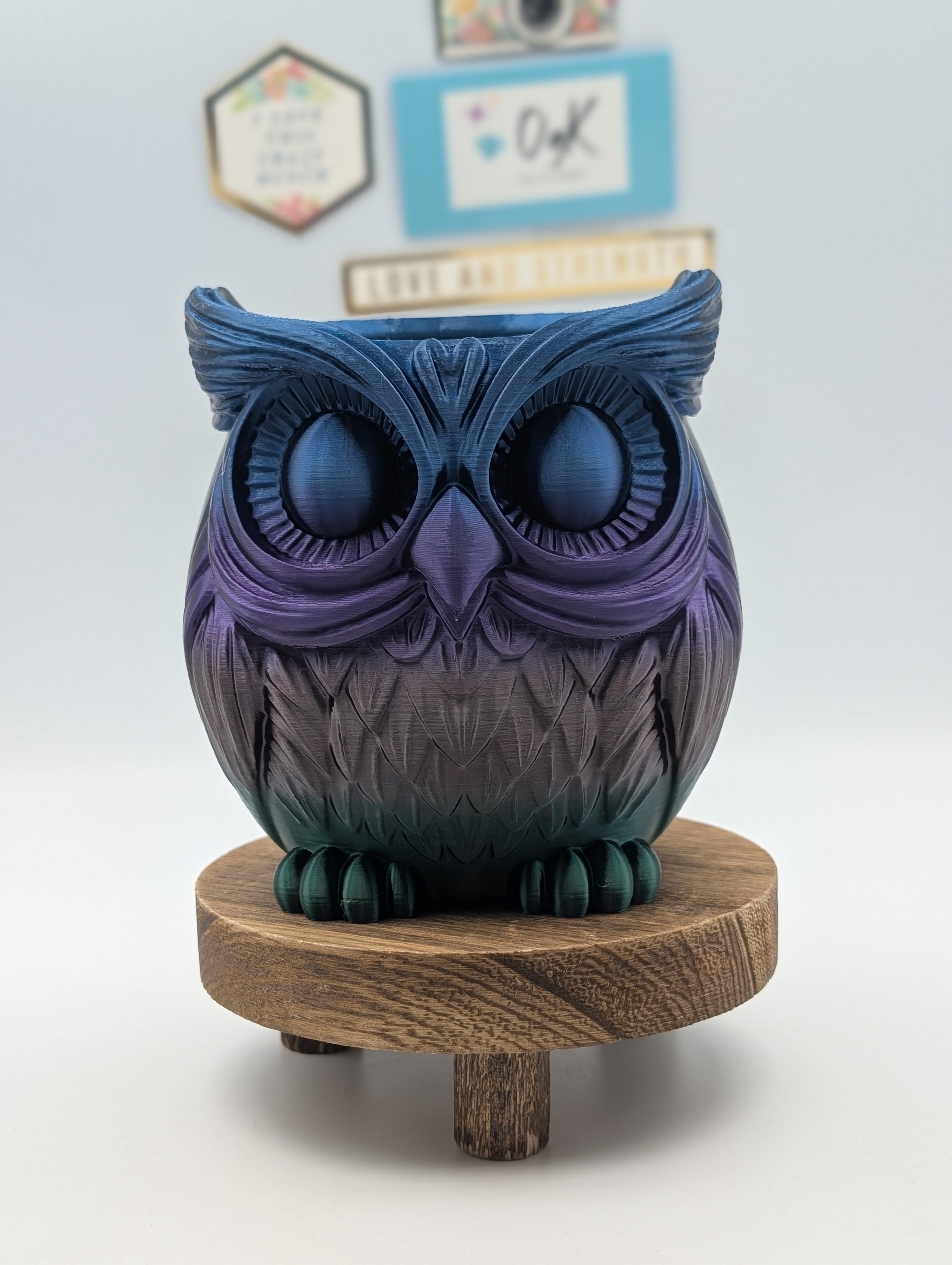 Wise Owl Rainbow Diamond Painting Pen Caddy | OgK – OgK Diamond